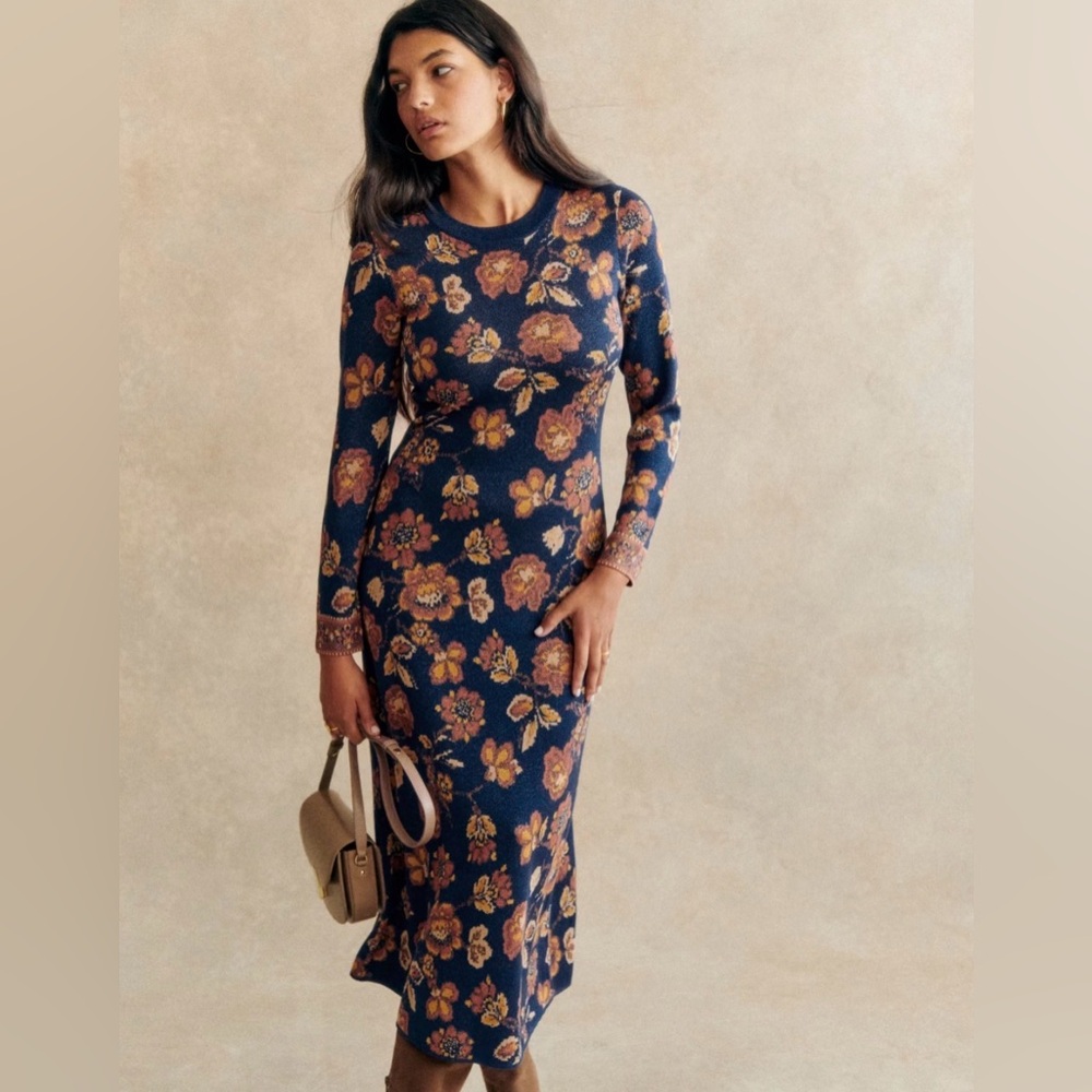 Sezane Andreas Sparkly Knit Dress sz M